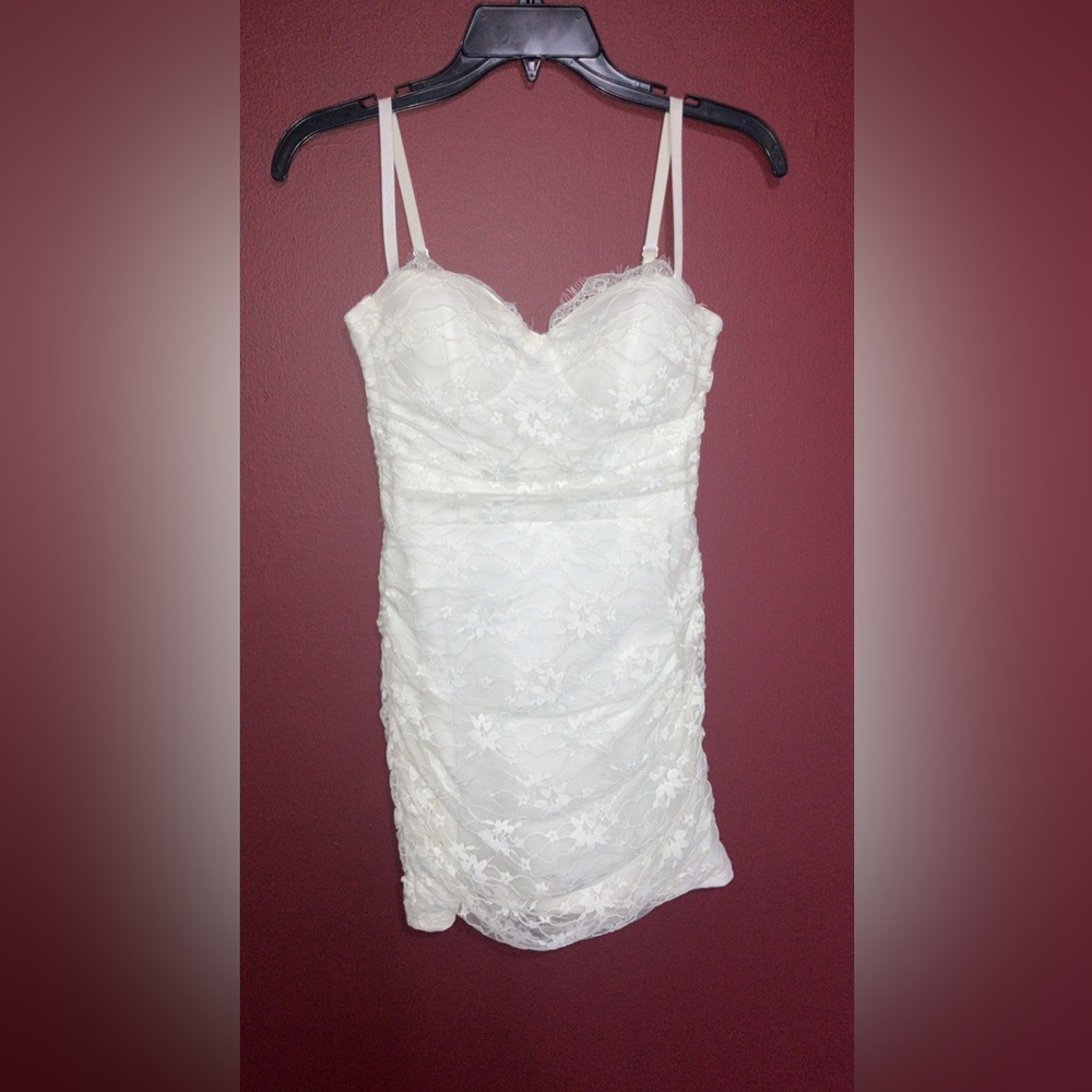 Windsor Mini White Lace Dress